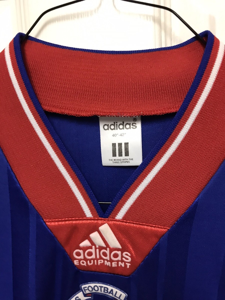NWOT 1992/94 Rangers M/L Adidas Home Jersey Blue Retro Vintage | eBay