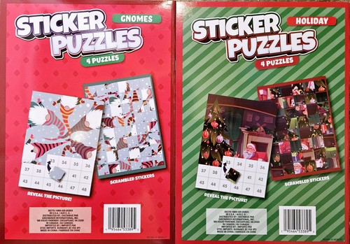 Christmas Holiday Sticker Puzzles For Kids ASSORTED TITLES Set Of 2 Brand New - Imagen 6 de 6