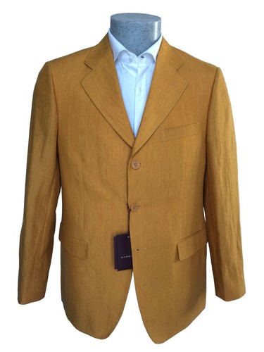 Giacca uomo EFRELLE color arancio in Puro Lino DROP 6, taglia 56 sconto  60%. | eBay