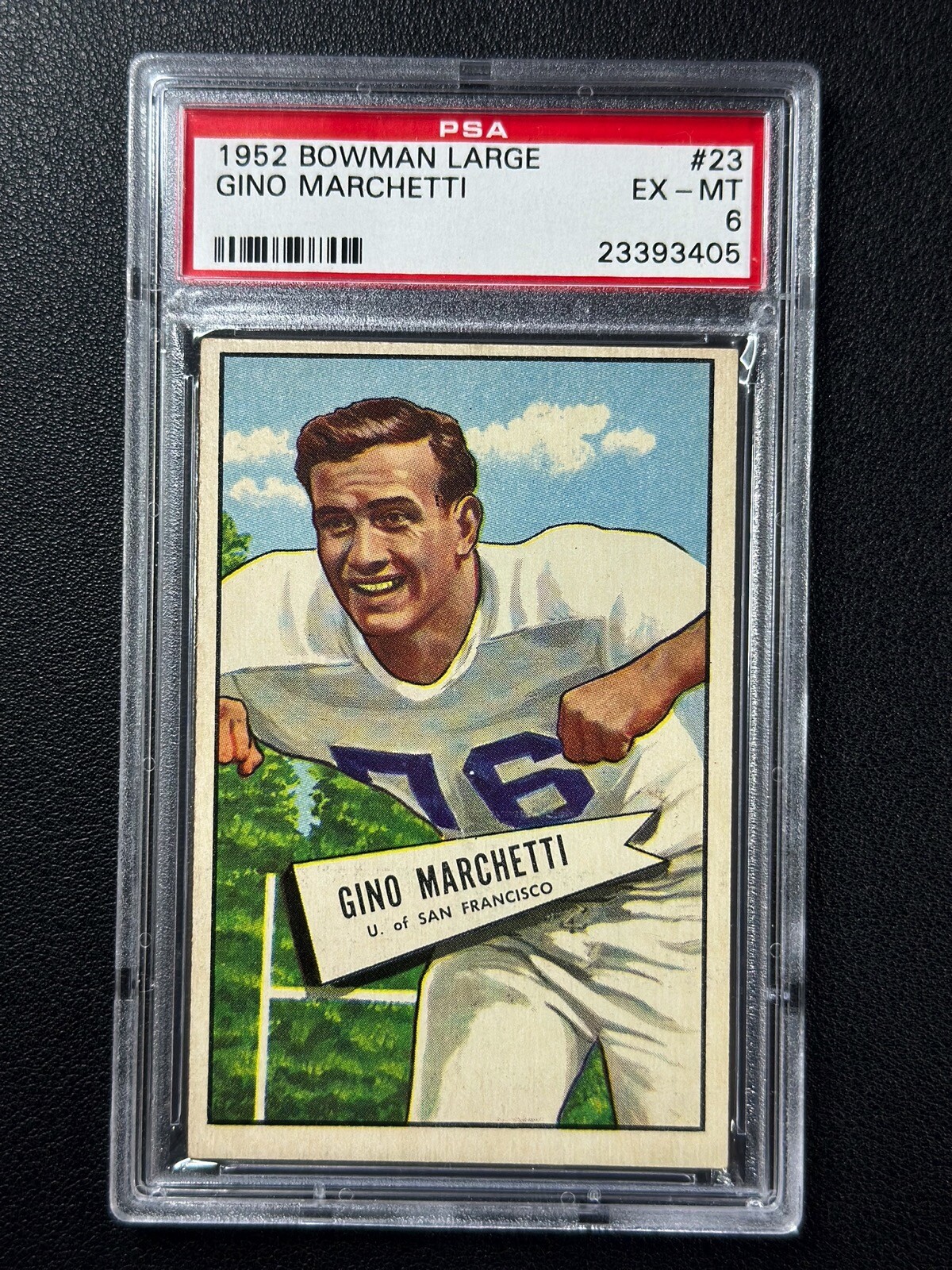 GINO MARCHETTI #23 PSA 6 1952 BOWMAN LARGE FOOTBALL 3405
