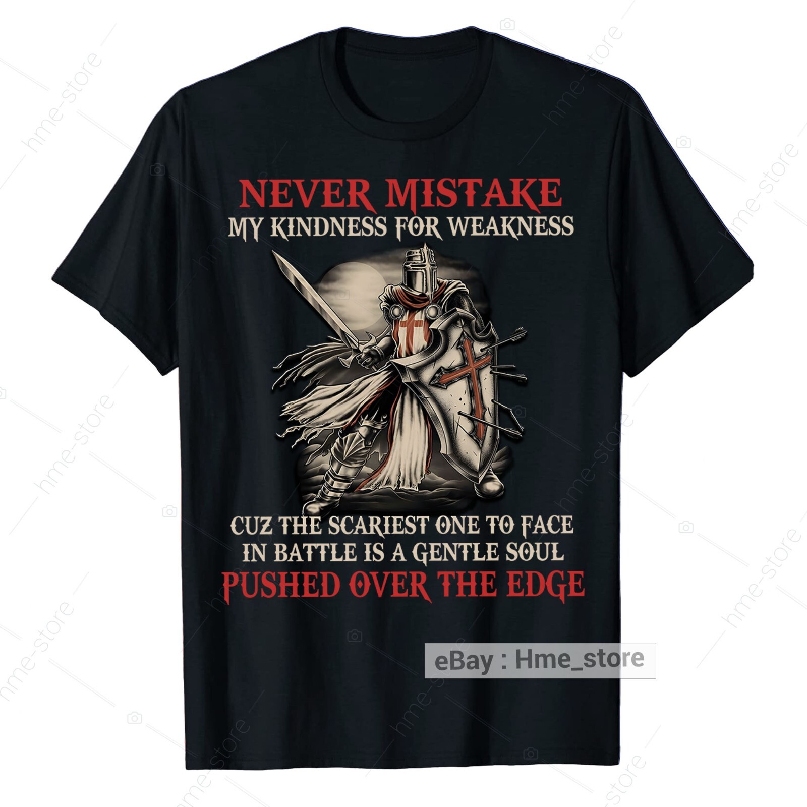Knight Templar Crusader Battle Warrior of God T-Shirt-image