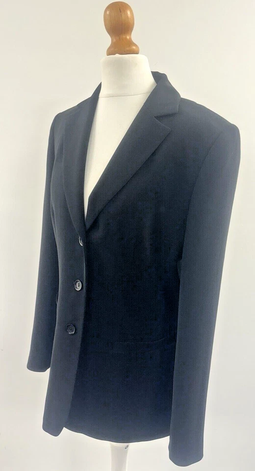 Women's, GERRY WEBER, Blazer, Jacket, Size 10 UK, Black, Tailored, Vintage - Image 2 of 4