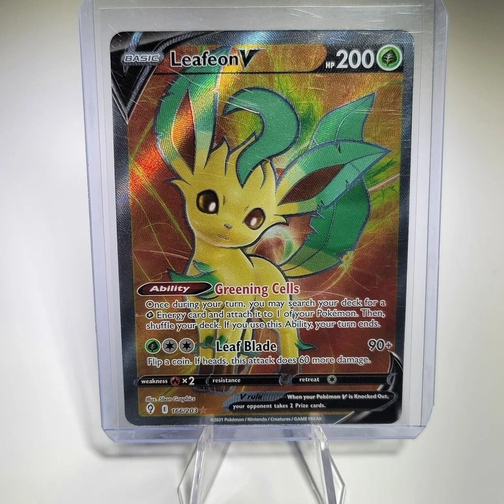 Pokémon TCG Leafeon V Evolving Skies 166/203 Holo Ultra Rare