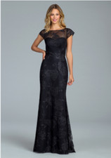 Hayley Paige Occasions 5818 Size 12 Black/Black NWT