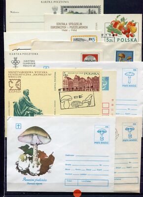 s16224) PILZE 10 verschiedene Hüllen Rumänien Polen Japan