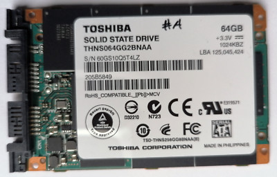 Toshiba 1.8'' 64 GB SSD THNS064GG2BNAA micro SATA Festplatte Solid State Drive #A