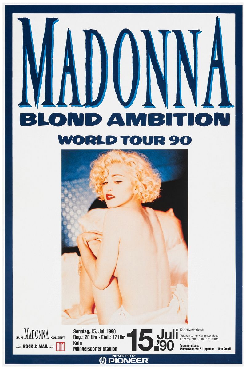 MADONNA ポスター 1990 ワールドツアー オリジナル Madonna Blond Ambition World 1990 Live Concert Tour Poster Similar