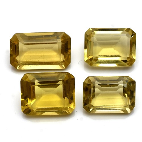 VVS 4 Pcs Natural Citrine Unheated 14mm-16mm Cushion Cut Loose Gemstones Lot - Picture 2 of 6
