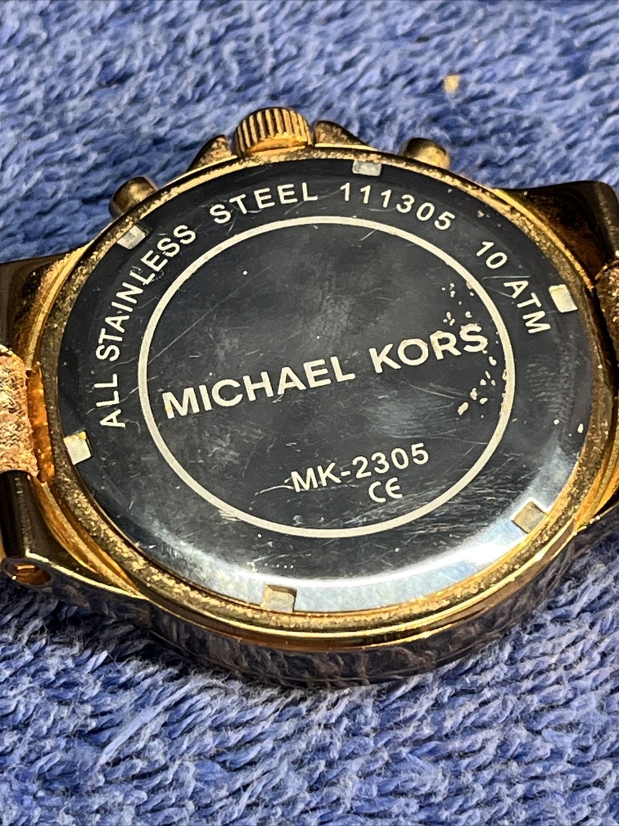 Michael Kors Gramercy Rose Tone Chrono + Crystals Watch Mk – 2305