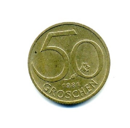 Vintage 1981 Austria 50 Groschen Coin (1) - Picture 1 of 2