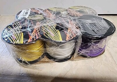 New 6 Pack Apo Sound 6 X 100' Primary 16ga Multi Color Wire-6 Colors, 600'