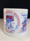 Bicentennial Spirit of 76 Coffee Mug Milk Glass Vintage 1776 - 1976