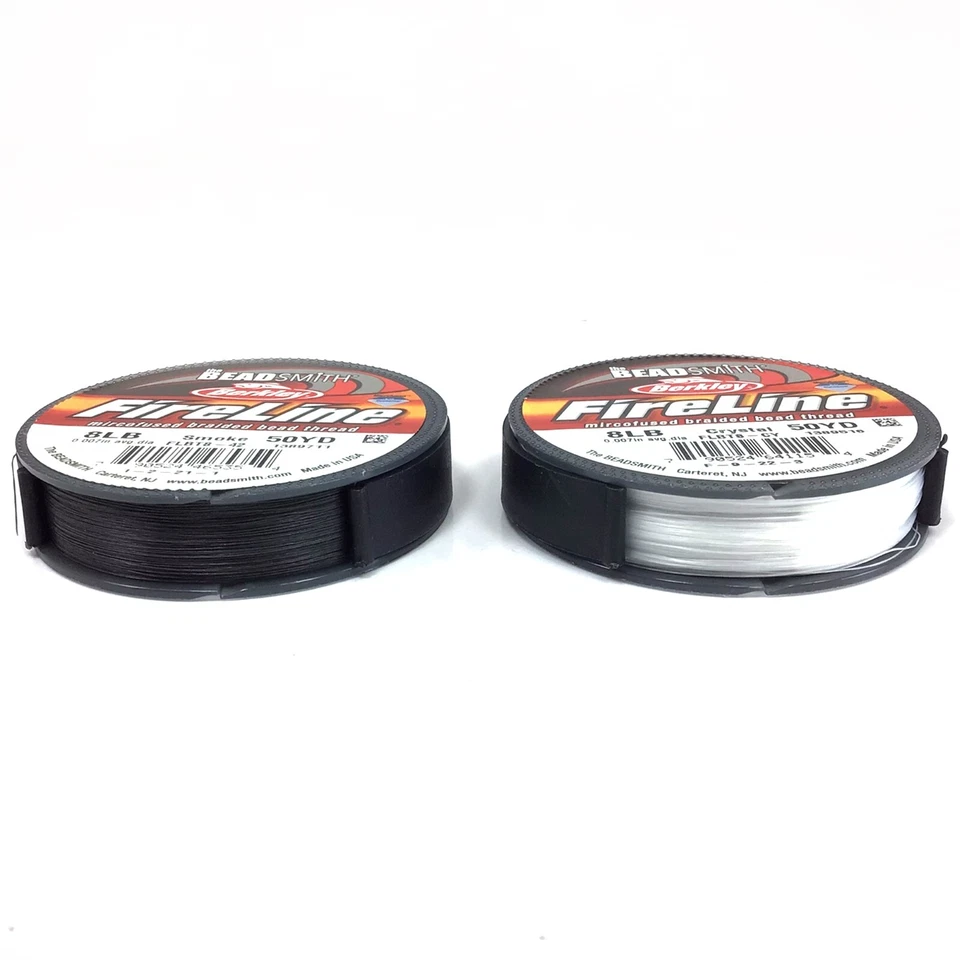 Hilo de abalorios FireLine 8 lb cristal humo negro abalorios 15YD 50 125 yardas/carrete Foto 3 de 4