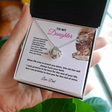 Gift for Daughter from Dad To My Daughter Necklace Daughter Birthday Gift