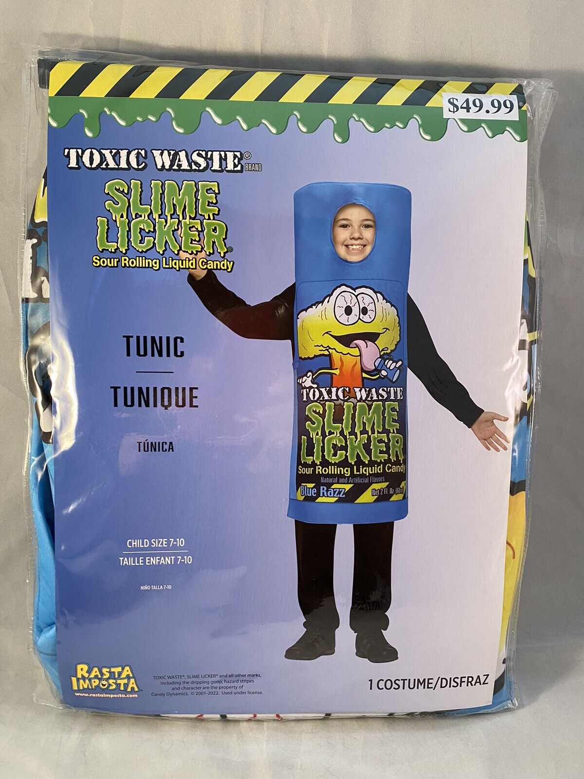 Mega Toxic Waste Slime Licker Blue Razz Halloween Costume Boy Girl