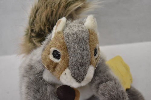 Folkmanis Puppets Gray Squirrel Puppet Stuffed Animal Plush 12" Tall Acorn - Picture 2 of 6