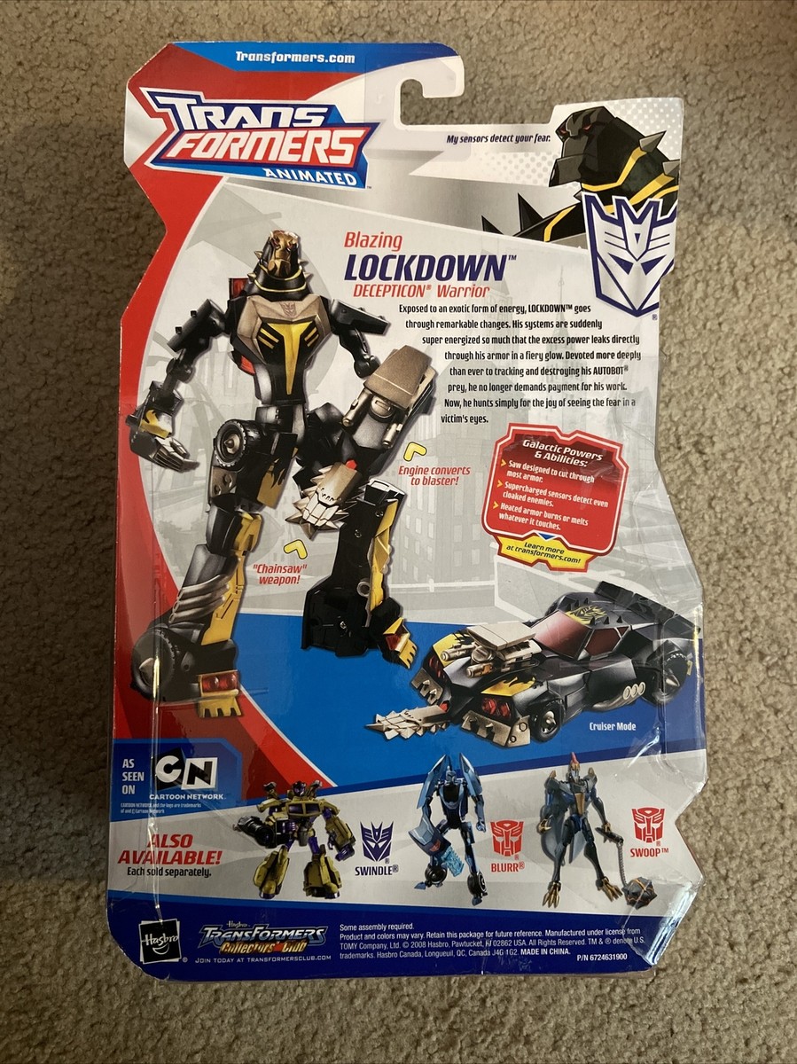 TRANSFORMERS ANIMATED Deluxe Blazing Lockdown | eBay