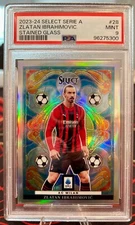 2023-24 SELECT Series A ZLATAN IBRAHIMOVIC STAINED GLASS #28 SSP AC MILAN PSA 9 