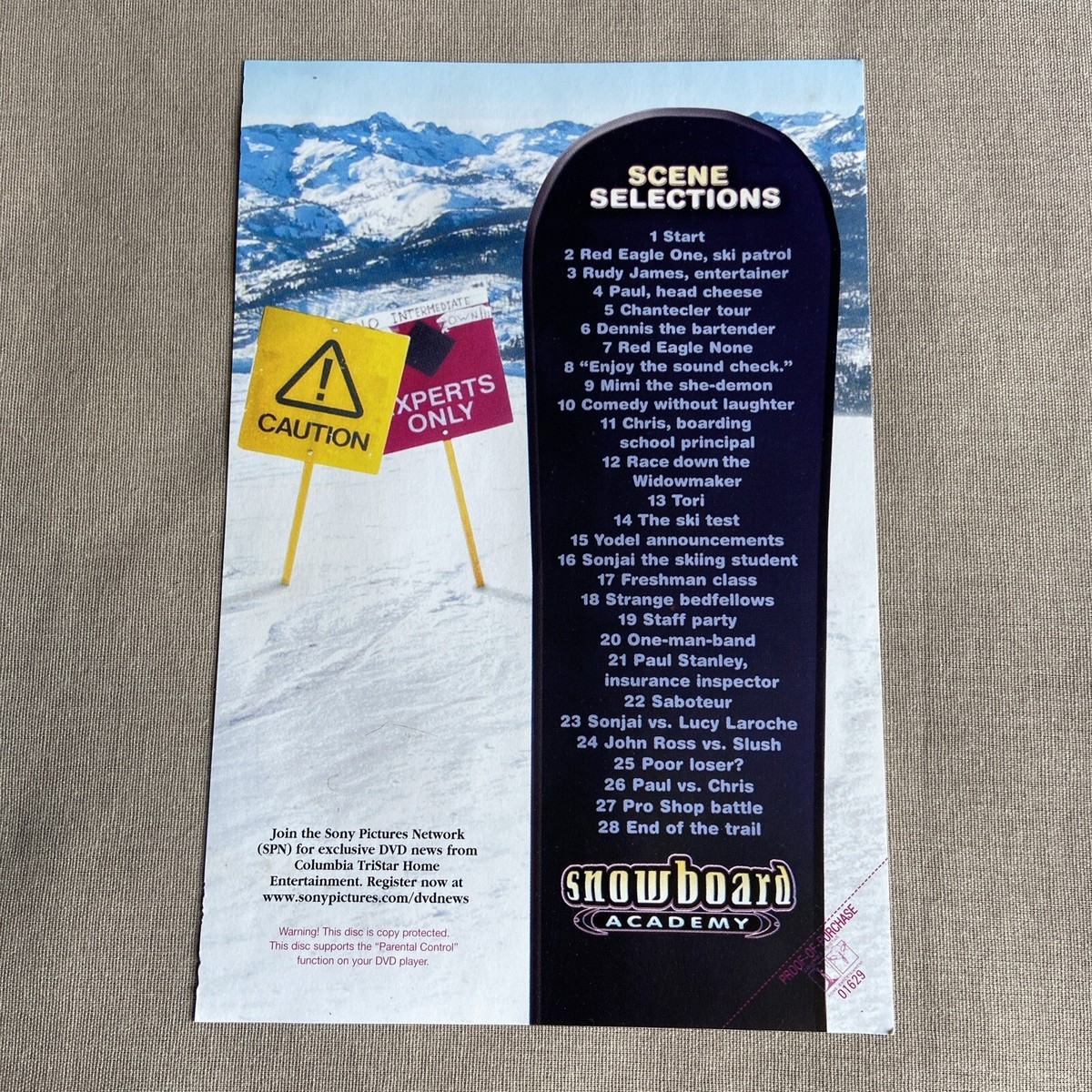 Snowboard Academy (DVD 1997) Ski Slapstick Comedy Corey Haim Jim