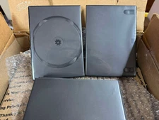 Lot of 33 Standard Black Single DVD Cases - New