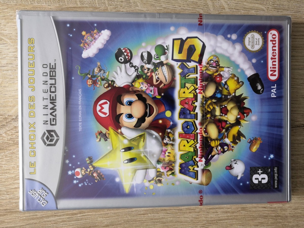 Jeu Mario Party 5 GameCube – Version PAL Française – Complet (boîtier + Notice) – Très Bon état