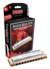 Hohner Marine Band Harmonica in the Key of A Model 1896BX-A German Made Quality