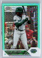 2023 Topps Pro Debut Chrome Aqua Refractor #PDC-142 Yerlin Confidan /75 Reds