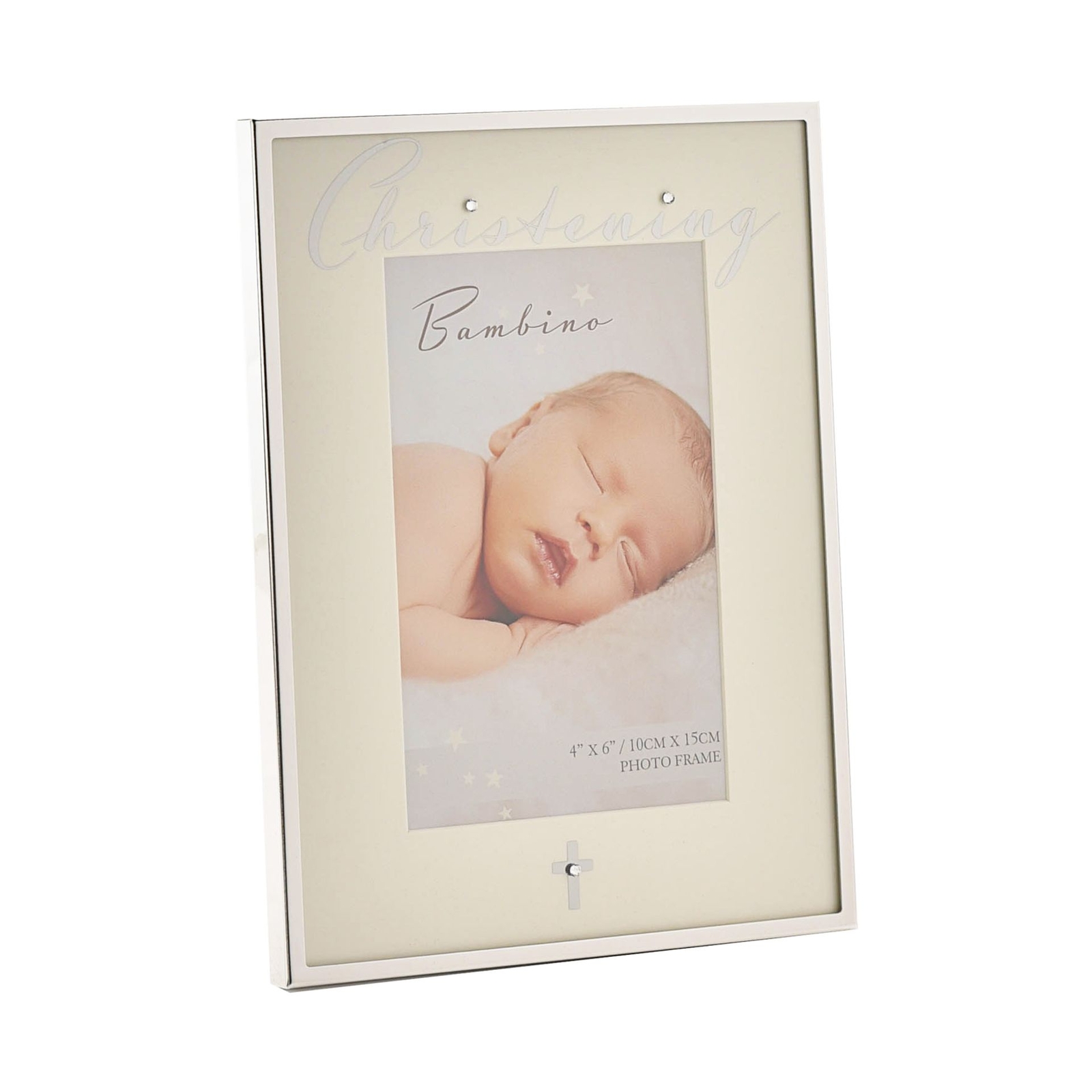 Bambino Silver Plated Photo Frame - Christening 4"" x 6""