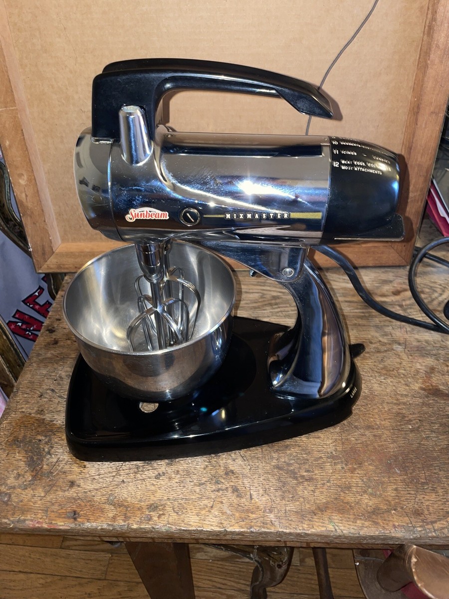 Vintage Sunbeam Mixmaster 12 Chrome Body Bakelite Base 1959 2