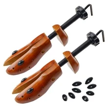 Echodo 2 Way Cedar Shoe Trees For Men Wooden Shoe Stretcher Adjustable Unisex...