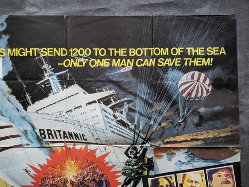 Juggernaut Original 1974 UK Quad Cinema Poster Richard Harris Omar Sharif - Picture 7 of 8