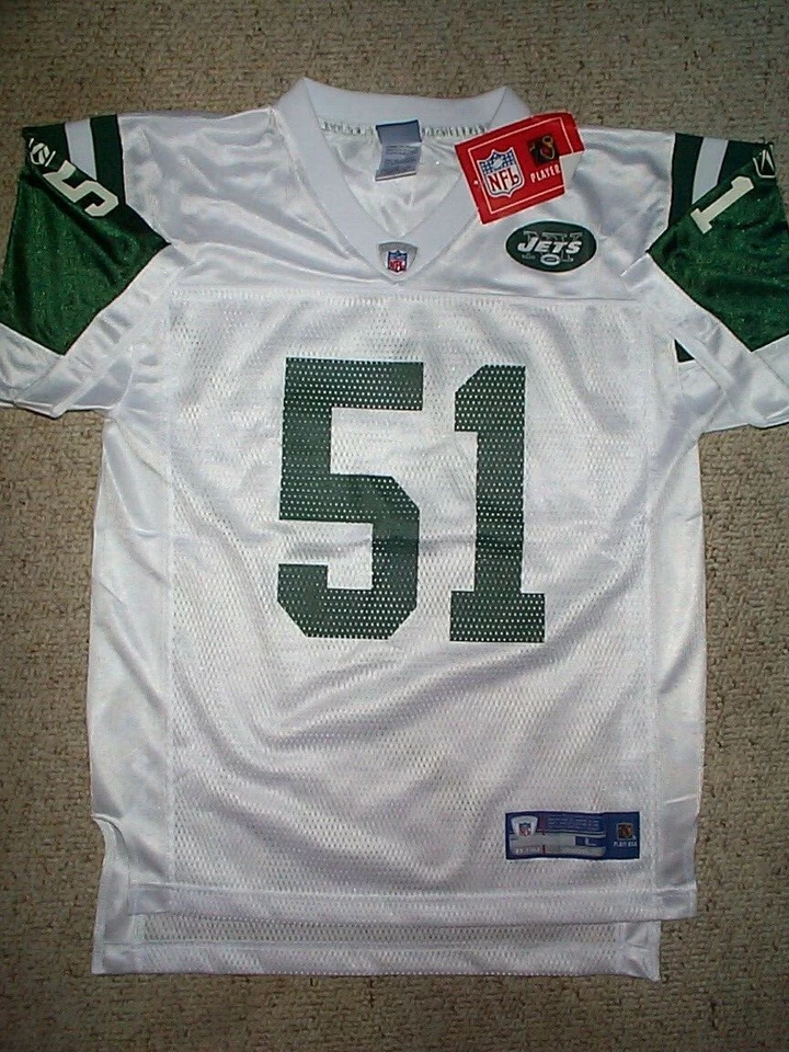 REEBOK New York NY Jets JONATHAN VILMA nfl Jersey YOUTH KIDS BOYS (L-LG-LARGE) - Image 2 of 3