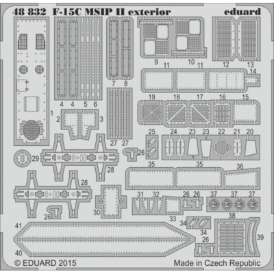 MW22 EDUARD 48832 F-15C MSIP II EXTERIOR 1/48 PE SET for GREAT WALL HOBBY