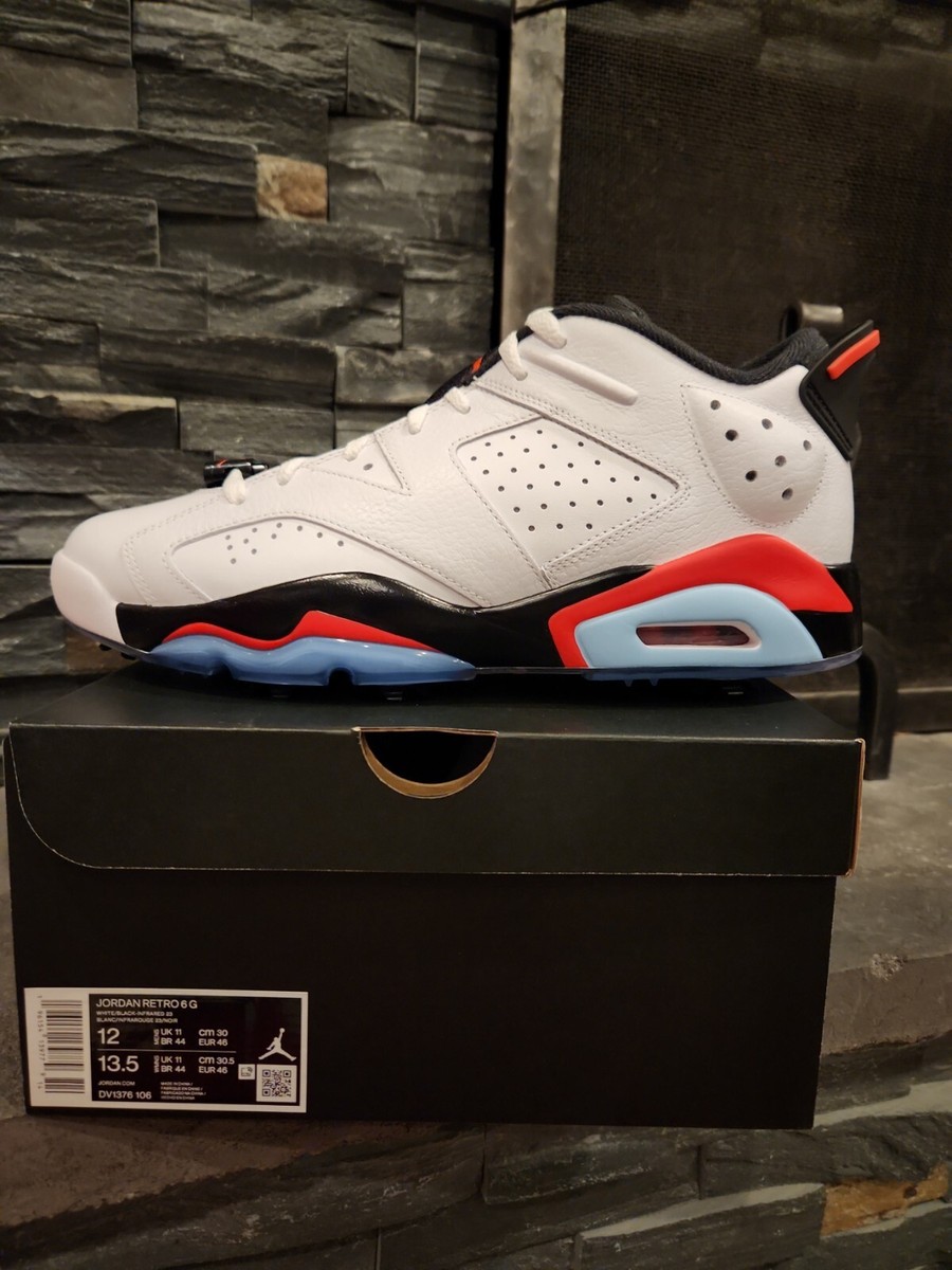 Nike Jordan 6 G Golf Infrared White Black Size 12 DEADSTOCK | eBay