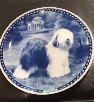 Tove Svendsen Old English SheepDog 8'' Plate Denmark Natalie Brampton (45A)