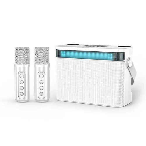 Kabelloser Bluetooth Lautsprecher Karaoke Maschine mit Dual Mikrofon Outdoor K Song - Bild 30 von 32