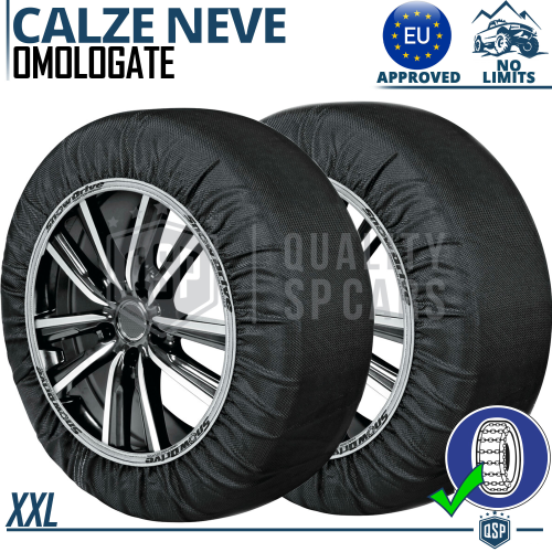 Calze da Neve Auto OMOLOGATE Italia e Europa EN ANCHE non Catenabili Taglia 74 - Foto 1 di 12