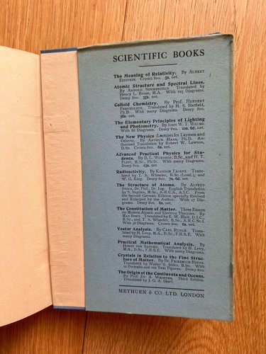 Sidelights on Relativity de ALBERT EINSTEIN 1ª Edición 1922 HC con Sobrepolvo - Imagen 10 de 17