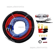 Power Sonic 4 Gauge Car Amplifier Installation Wiring Kit Amp 4 GA Red