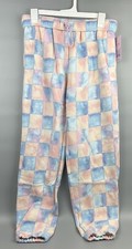 Wild Fable High-Rise Fleece Sweatpants Pink / Blue Checked Size S Teens  Adults