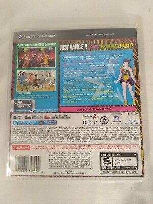 Jeu PS3 Just Dance 4 Complet En Blister - Bon état - Année 2009