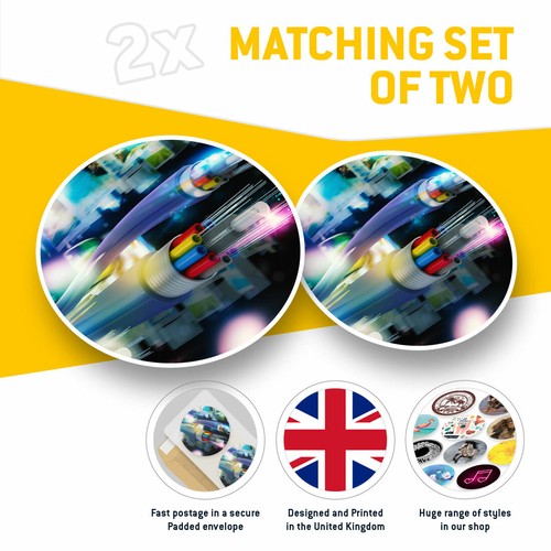 2 x Vinyl Stickers 20cm - Fibre Optic Cable Engineer Tech Cool Gift #12638 - 第 2/9 張圖片
