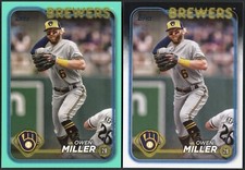 2024 Topps Series 2 Owen Miller #537 Aqua & Base - Milwaukee Brewers