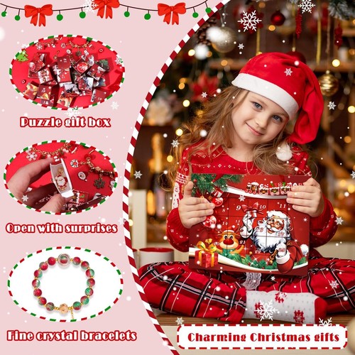 Tloeim Advent Calendar 2024 Girls Bracelet Christmas Countdown Calendar,24 Da... - Picture 6 of 7