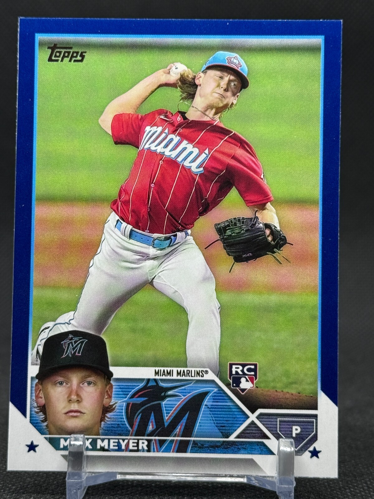 2023 Topps #388 Max Meyer RC ROYAL BLUE Rookie Card Miami Marlins