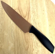 Gold Coast Chef's Knife 12”L Golden Brown Blade Black Handle