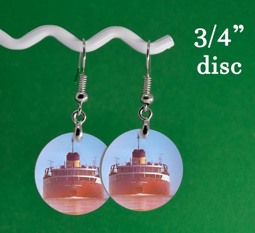 Pendientes Edmund Fitzgerald joyería barco carguero historia de Michigan hechos a pedido - Imagen 6 de 15