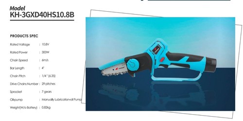 Electric Chainsaw Cordless Portable Handheld for tree Branches Courtyard  Garden - 第 5/8 張圖片