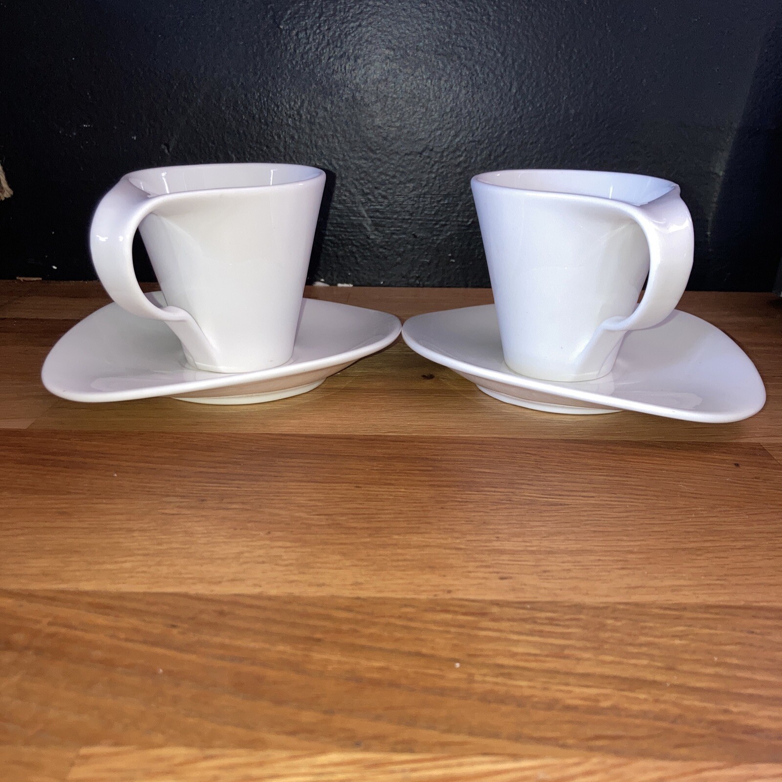 Lot of 2 RED VANILLA  White VANILLA FARE Cup & Saucer Sets