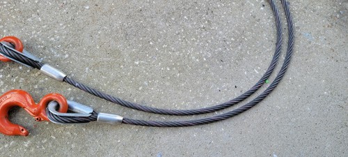 Eslinga de cuerda de alambre Liftall 122LBX8 X2, brida de 2 patas de 1/2" x 8 pies de largo - Imagen 7 de 14